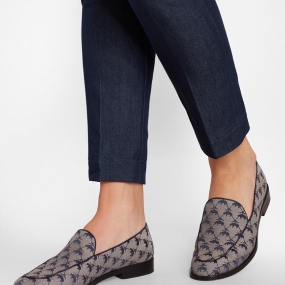 BROOKS BROTHERS LOGO JACQUARD LOAFERS